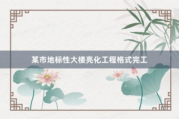 某市地标性大楼亮化工程格式完工